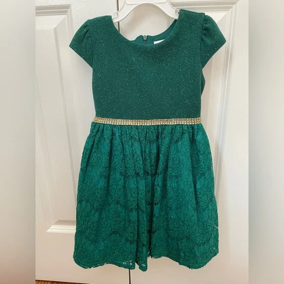 youngland holiday dresses Youngland Girls 2T-4T Velvet Flower Plaid Dress main image 0